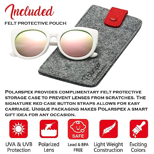 PolarSpex Toddler Sunglasses – Polarized UV Protection Cat Eye Sunglasses with Unbreakable Frame for Girls Age 2-8 - Image 2