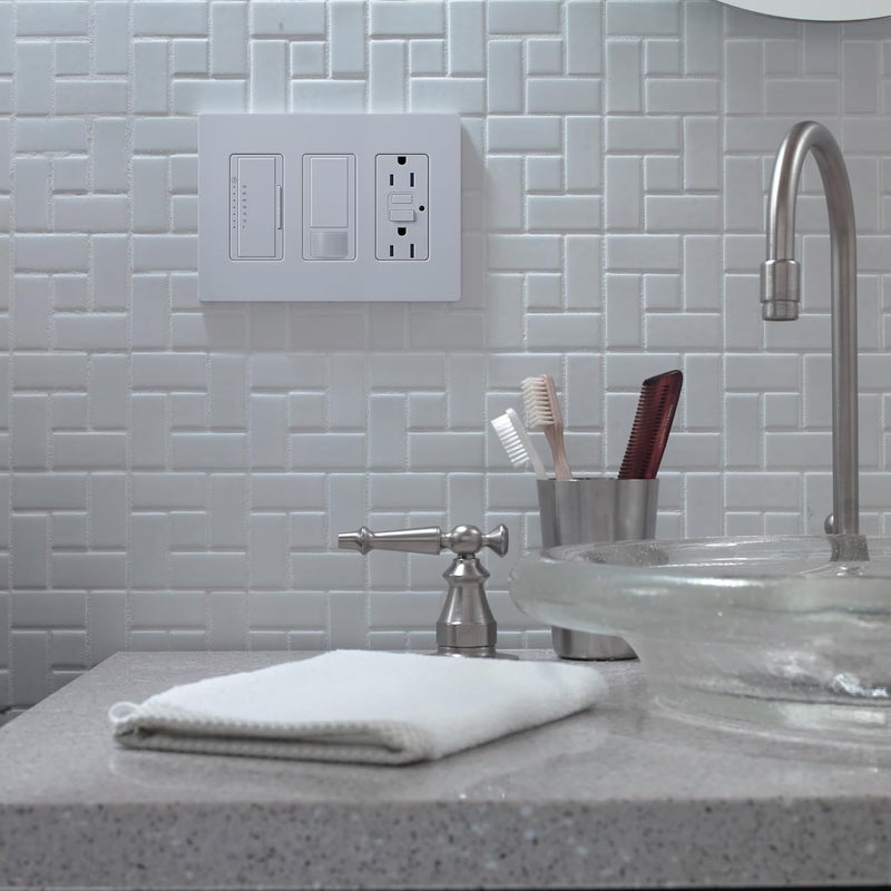 LUTRON مؤقت العد التنازلي ماسترو للمراوح والأضواء، مفتاح مؤقت للأضواء، 3A/150 واط لمبات LED، قطب واحد/مواقع متعددة، MA-T51MN-MN، منتصف الليل - Image 5
