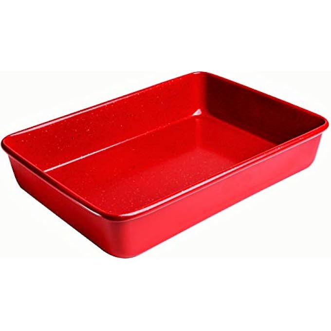 casaWare 13 x 9 x 2inch Ultimate Series Commercial Weight Ceramic NonStick Coating Rectangular Cake Pan Red Granite - Image 2