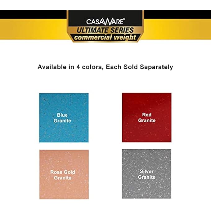 casaWare 13 x 9 x 2inch Ultimate Series Commercial Weight Ceramic NonStick Coating Rectangular Cake Pan Red Granite - Image 4