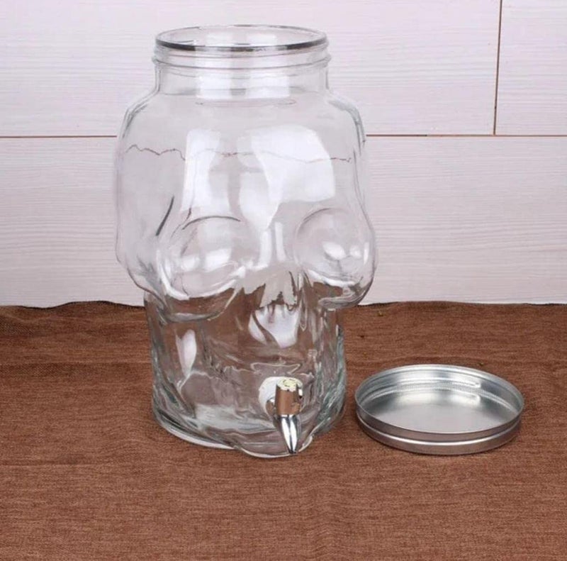 Jet Roy Transparent Mason Jar Beverage Dispenser Glass Air Tight Liquor Dispenser Beer Dispenser Cold Water Pitcher 8000 ml - Image 4