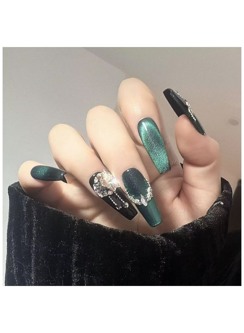 بينزو بيوتي بينزو جمال الأظافر اليدوية ، 10 قطعة ، مسمار الفن ، الاكريليك الأظافر ، الأظافر وهمية ، مجموعة فاخرة ، ديلوكس مسمار الفن ، اكسسوارات جديدة ، عرس الأظافر ، الأظافر الطرف . - Image 2