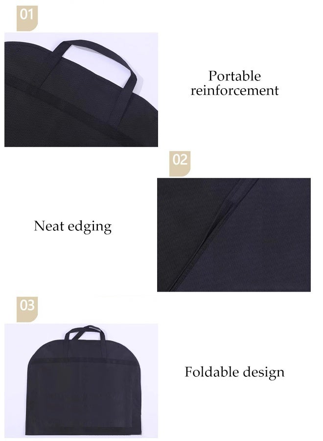 DUNISO Suit Bag，Garment Bags for Hanging Clothes，Foldable Clothing Travel Bag with Handles and Button，Waterproof，Dustproof，Suitable for Clothing Coat Jacket Shirt，60*120 - Image 4