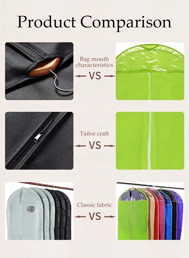 DUNISO Suit Bag，Garment Bags for Hanging Clothes，Foldable Clothing Travel Bag with Handles and Button，Waterproof，Dustproof，Suitable for Clothing Coat Jacket Shirt，60*120 - Image 5