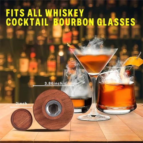 Yecuip Cocktail Smoker Kit with Torch – 8 Flavors Wood Chips – Old Fashioned Drink Smoker Kit, Whiskey Smoker Infuser Kit, Birthday Bourbon Gifts Christmas Gifts for Men, Dad, Husband (Without Butane) - Image 4