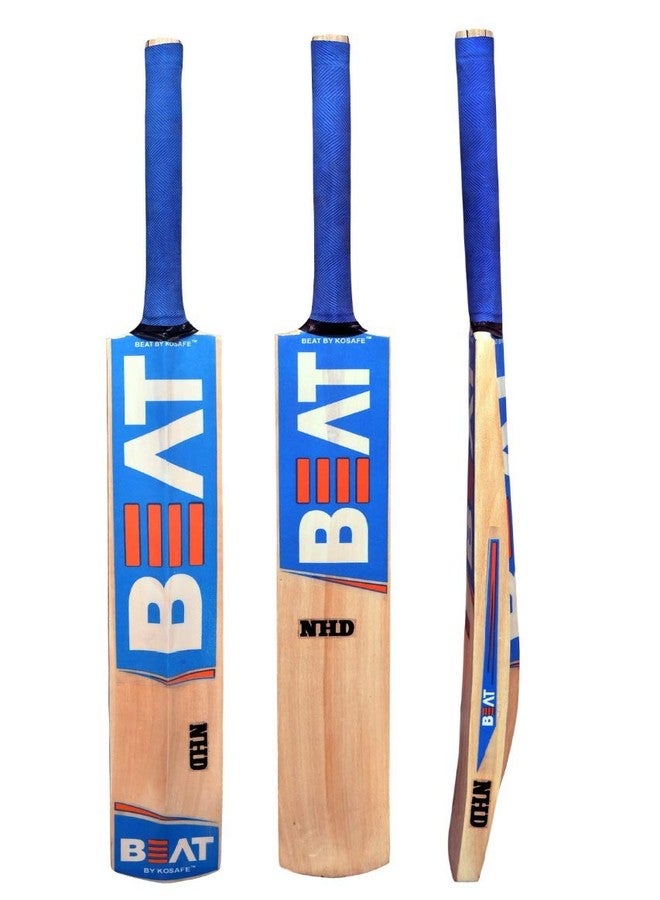 NHD Beat Kashmir Willow Cricket Bat for Tennis Ball (Full), Tan - Image 1