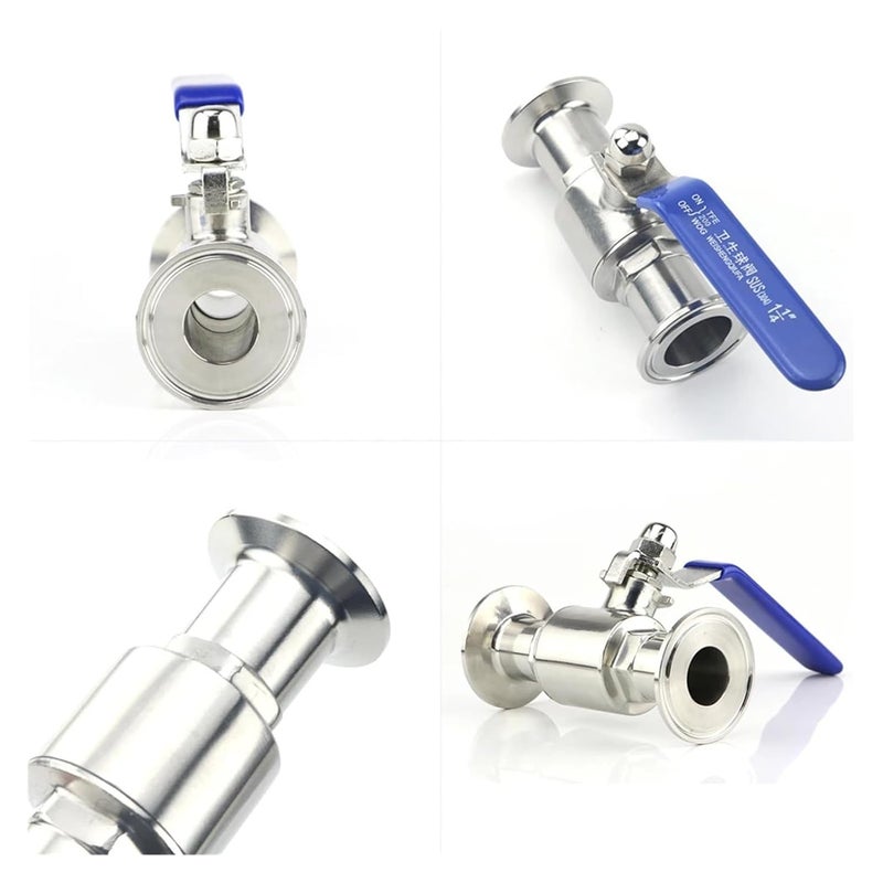 304 Stainless Steel Sanitary Straight Ball Valve 3 4 1 1 1 4 1 1 2 2 Inch 19mm x Ferrule 50 5mm - Image 4