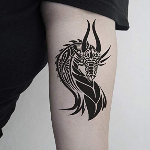 Oottati 6 Sheets Black Flying Dragon Claw Totem Arm Body Art Temporary Tattoo Stickers Fake Tattoos That Look Real and Last Long - Image 5