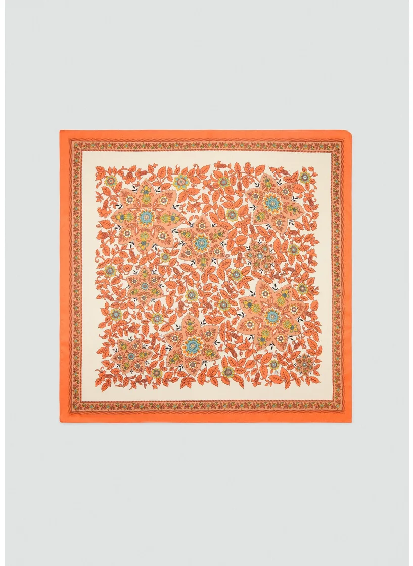 مانجو Leaf-Print Scarf