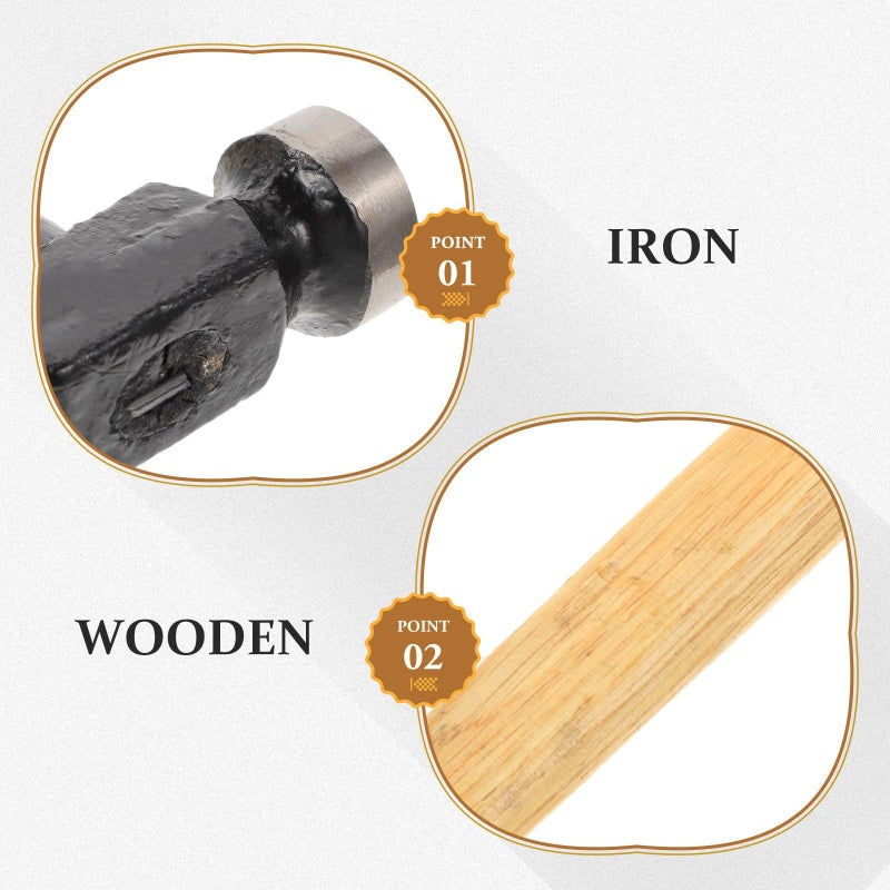 Wood Handle Small Tack Hammer For Shoe Repair And DIY Leather Craft Tool - Image 5