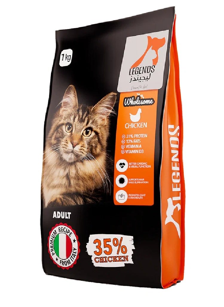 Legends Legends Wholesome Chicken Feed For Adult Cats 1 KG 