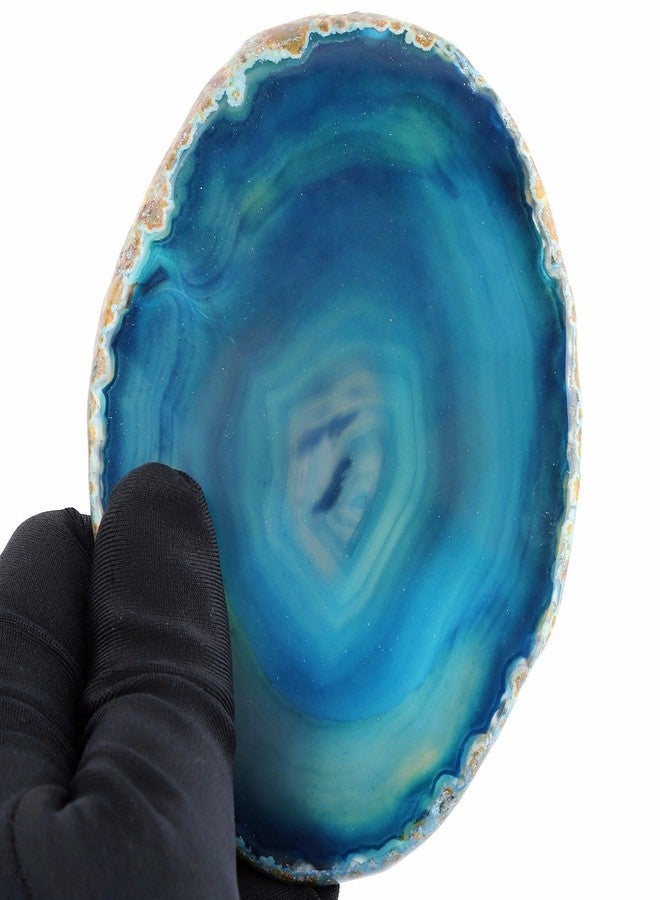 رووك كلاود مجموعة روك كلاود من شرائح العقيق، قطعة واحدة، أحجار جيود، بطاقة مكان، مجموعة أحجار كريستال علاجية لتزيين المنزل بشكل غير منتظم، 3-4.3 بوصة - Image 5