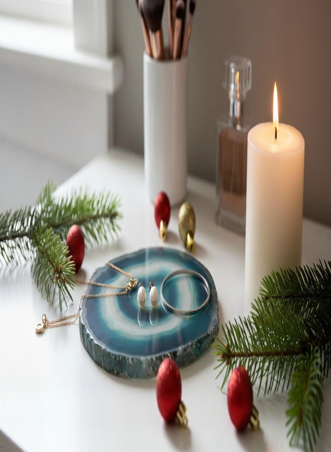 رووك كلاود مجموعة روك كلاود من شرائح العقيق، قطعة واحدة، أحجار جيود، بطاقة مكان، مجموعة أحجار كريستال علاجية لتزيين المنزل بشكل غير منتظم، 3-4.3 بوصة - Image 2