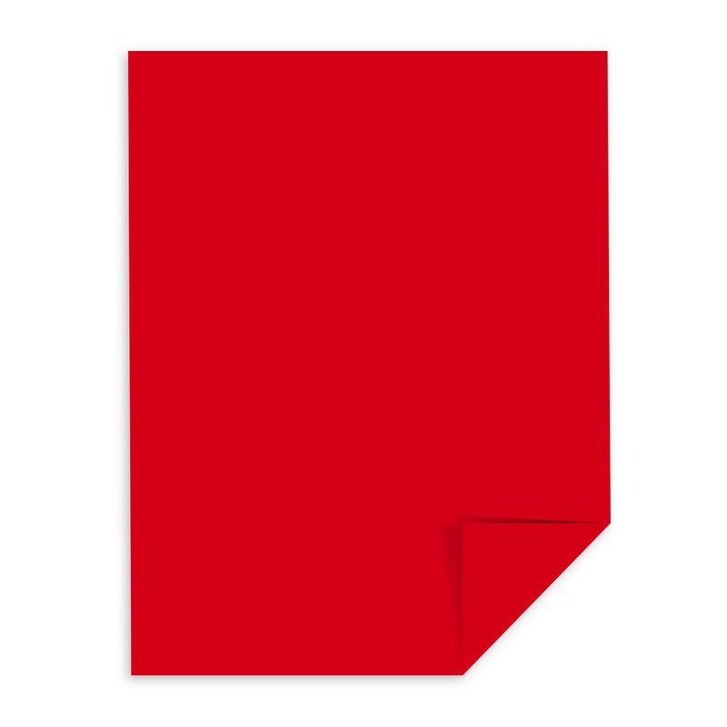 Astrobrights Neenah Astrobrights Premium Color Card Stock, 65 lb, 8.5 x 11 Inches, 250 Sheets, Re-Entry Red - Image 2