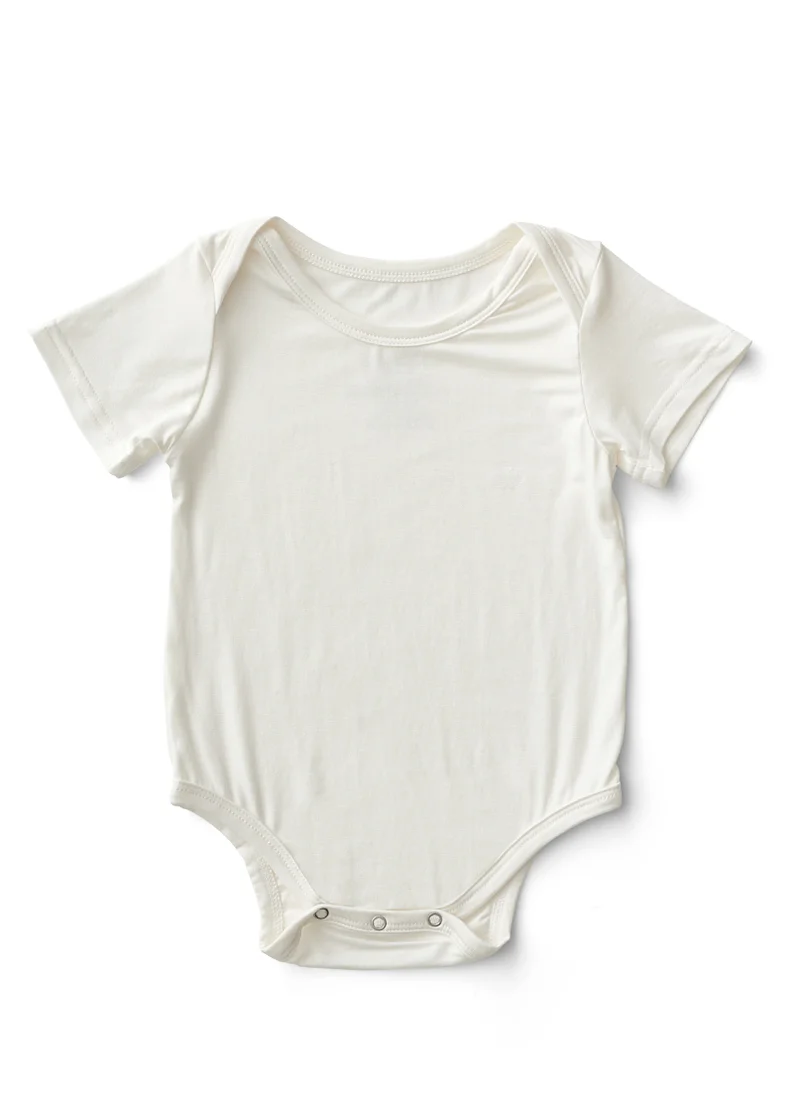 Anvi Baby Organic Bamboo Spandex Bodysuit- White 3 to 6 months