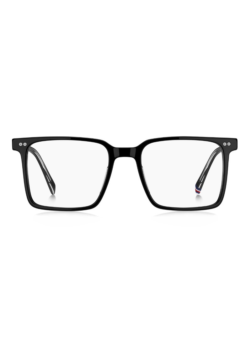 TOMMY HILFIGER Men's Rectangular Shape Acetate Sunglasses TH 2072  44 - Lens Size: 43.8 Mm - Black - Image 3