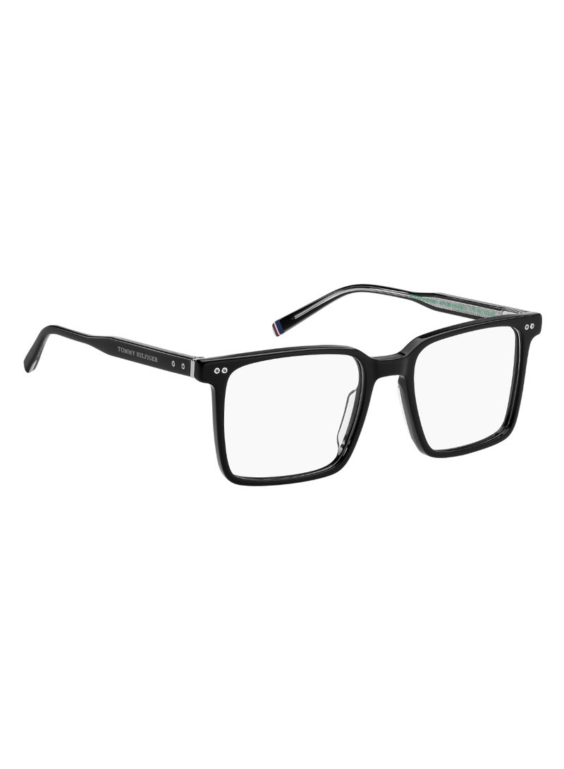 TOMMY HILFIGER Men's Rectangular Shape Acetate Sunglasses TH 2072  44 - Lens Size: 43.8 Mm - Black - Image 2
