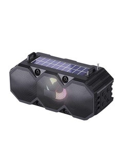 Excefore Solar Bluetooth Speaker Portable Hand Carry Solar Bluetooth Speakers Wireless Outdoor Speaker With Subwoofer Deep Bass Powerful Stereo Speaker For Business Travel And Home Party Travel Black  - Image 1