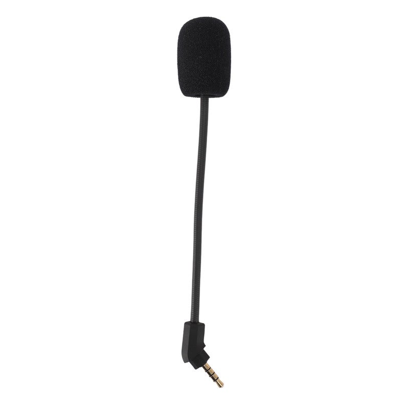 ميكروفون سماعة رأس بديل 3.5 مم مع غطاء ميكروفون إسفنجي لـ Kingston HyperX Cloud Revolver - قابس مطلي بالذهب ميكروفون ألعاب قابل للفصل - ذراع قابل للانحناء ميكروفون بديل لسماعة الألعاب - Image 2