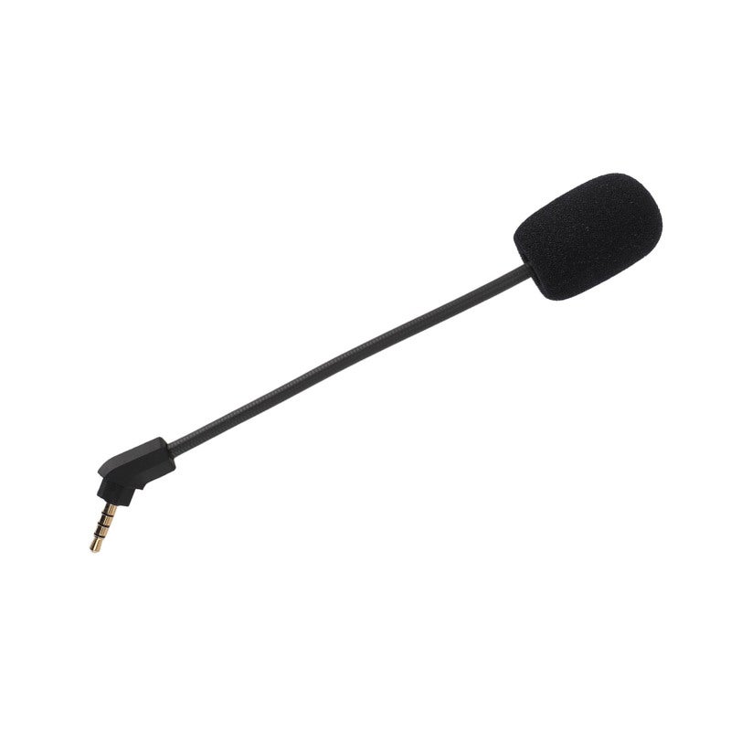 ميكروفون سماعة رأس بديل 3.5 مم مع غطاء ميكروفون إسفنجي لـ Kingston HyperX Cloud Revolver - قابس مطلي بالذهب ميكروفون ألعاب قابل للفصل - ذراع قابل للانحناء ميكروفون بديل لسماعة الألعاب - Image 3