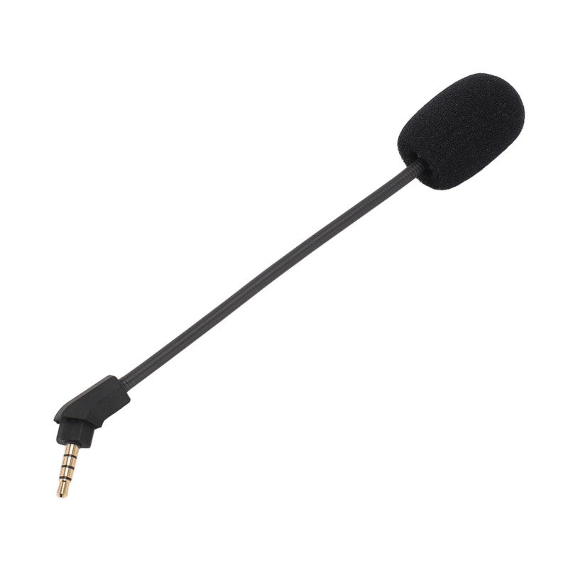 ميكروفون سماعة رأس بديل 3.5 مم مع غطاء ميكروفون إسفنجي لـ Kingston HyperX Cloud Revolver - قابس مطلي بالذهب ميكروفون ألعاب قابل للفصل - ذراع قابل للانحناء ميكروفون بديل لسماعة الألعاب - Image 1