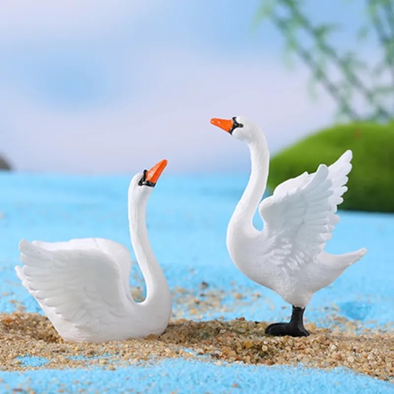 Chocozone Pack of 4 Goose Miniatures Toys for Kids Decorative Items for Home Landscape Decor Fairy Garden Decorations - 4.5cm - Image 3