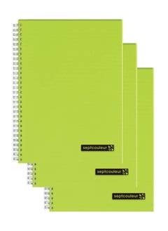 Maruman Sept Couleur 3-Piece Septcouleur Notebook A5 Size Green  - Image 1