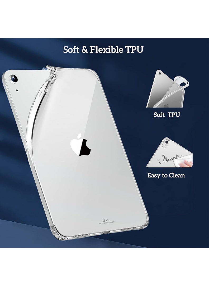 Theodor Clear Case For Apple iPad (A16) 11th Gen 11 Inch 2025/10th Gen 10.9 Inch 2022, Shock-Absorption TPU Cover with Reinforced Corners, Soft Flexible & Crystal Clear Protective Bumper Case - Image 3