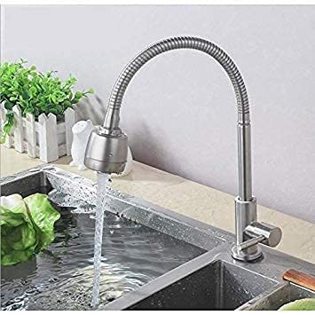 REPLEX Faucet Flexible Stainless Steel Basin Faucet 360 Degree Rotatable Deck Modes Water Saving for Kitchen Sink Water Faucet Sprayer Flexible Tap Extension Water Tap Wash Basin Bathroom Accessories - Image 1