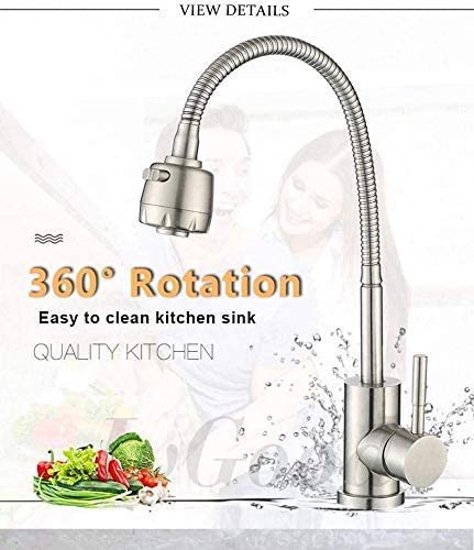 REPLEX Faucet Flexible Stainless Steel Basin Faucet 360 Degree Rotatable Deck Modes Water Saving for Kitchen Sink Water Faucet Sprayer Flexible Tap Extension Water Tap Wash Basin Bathroom Accessories - Image 2
