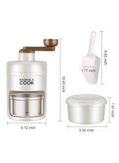 Kookala Cook Kookala Cook Shaved Ice MachineSnow Cone MachineSlushy Maker MachineManual Ice Crusher Machine for Home Portable Ice CrusherBPA Free Ice Shaver  - Image 2