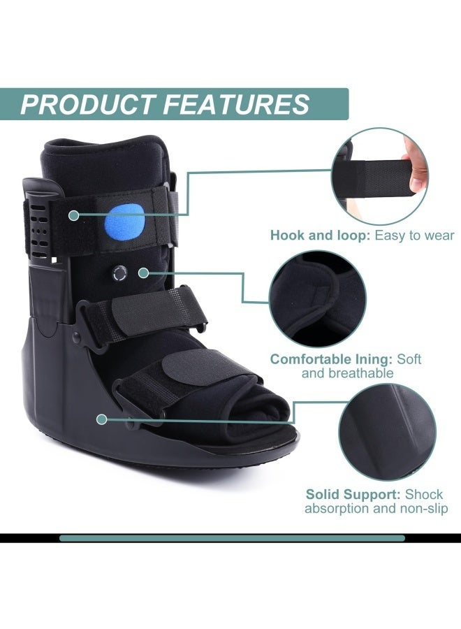 WALALLA Professional Orthopedic Air Cam Walker Shoes for Foot Fracture & Injury Recovery - Lightweight Inflatable Walking Shoes with Adjustable Support for Broken Foot, Ankle Sprains, Achilles Injuries, Post-Surgery Rehabilitation Aid, Middle Size for EU 40-44 - Image 4