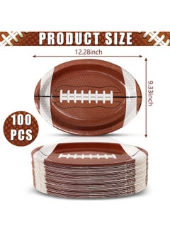 100Pcs Football Party Supplies Football Shaped Disposable Paper Dinner Plates Tableware For Sports Game Birthday Tailgate Party Decoration - pzsku/Z514692CA17975B1BD610Z/45/_/1734347083/afc29b91-d394-4b96-9757-797a65bcd293