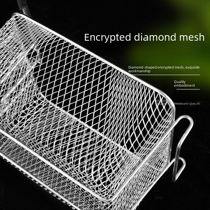 Meifan stainless steel frying screen basket 81 commercial electric frying furnace frying net frying pan special square filter oil screen frying net([304 material 6L] square fried net) - Image 4