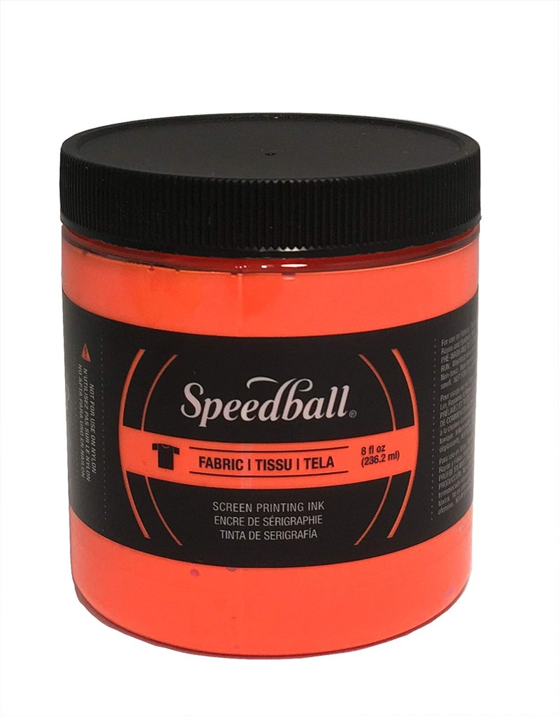 Speedball Screen Prtg Ink 8oz Fluorescent Orange