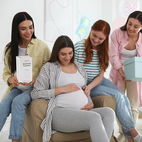 CUPLOOV Mom Gifts for New Mother, In My Girl Mom Era Christmas Gifts for Pregnant Women Mama, Expecting Moms to Be, First Time Mother Mommy Wife Sister Mothers Day, 20 Oz Pink Stainless Steel Tumbler Set - Image 5