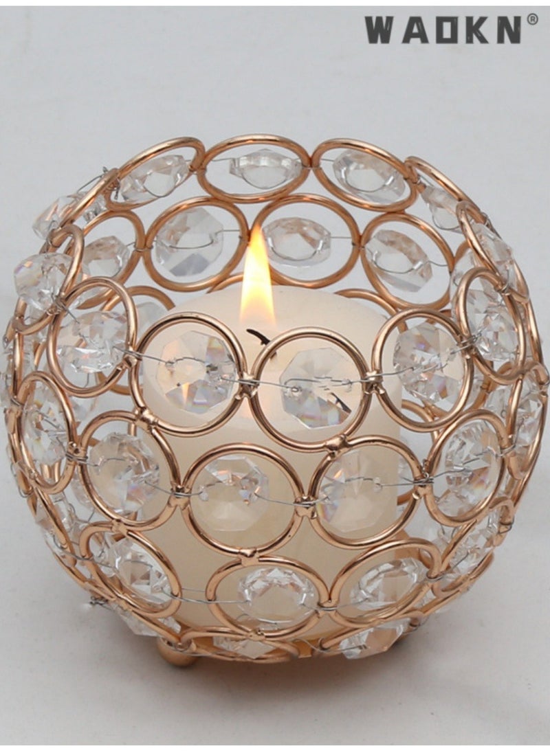 WAOKN Party Wedding Candle Cup Creative Retro Hollow Metal Glass Candle Holder, Tabletop Decoration Candle Lantern, Suitable for Wedding Decorations Holiday Table Decoration  - Image 5