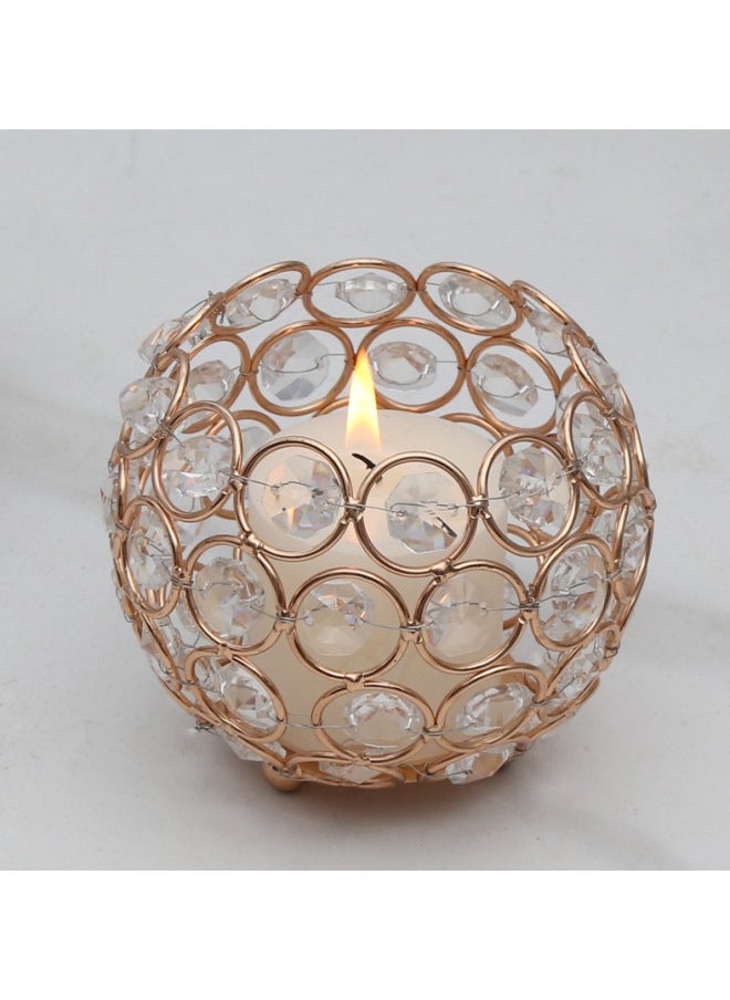 WAOKN Party Wedding Candle Cup Creative Retro Hollow Metal Glass Candle Holder, Tabletop Decoration Candle Lantern, Suitable for Wedding Decorations Holiday Table Decoration  - Image 2