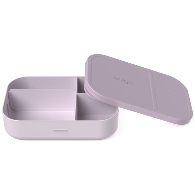 Bentgo® Modern Tray with Matte Lid - Reusable, BPA-Free, Meal Prep Containers for Adults with Removable Divider - 3 or 4 Compartments for Healthy Portioned Meals At Home & On the Go (Orchid) - Image 1