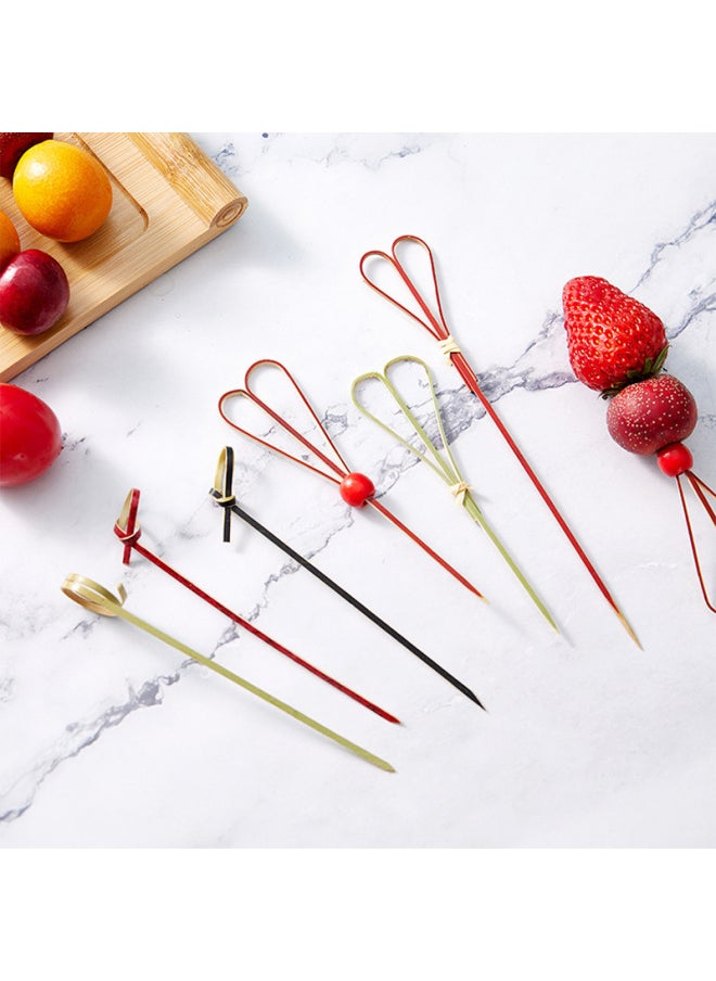 Generic - Mini Sugar-Coated Berry String Sticker Bamboo Sticker Disposable Special Material Net Red Small String Fruit Sticker Tool-Specifications:Red Leather Scissors/9cm /50 - Image 1