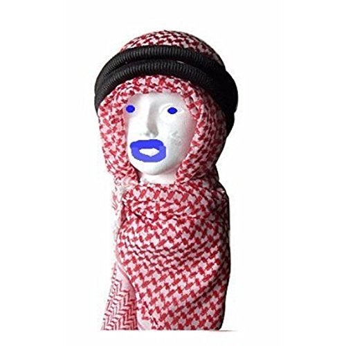 Bethlehem Gifts TM هدايا بيت لحم TM كوفية حمراء وبيضاء من الشرق الأوسط مع عقال - Image 2