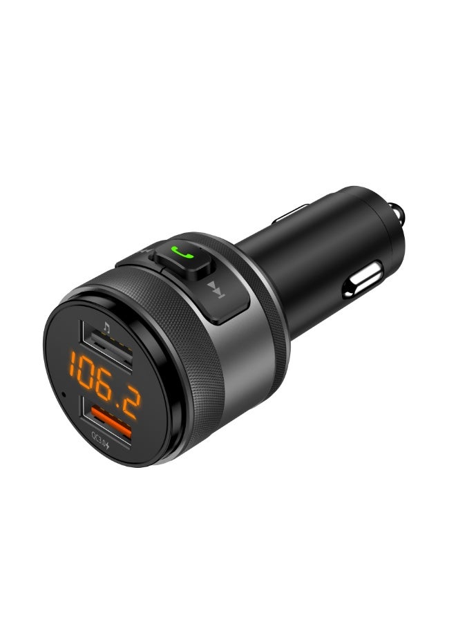 general Mini Car Bluetooth Player Aluminum Alloy Shell - Handsfree Call Dual USB Charging for Safe Driving - Image 1