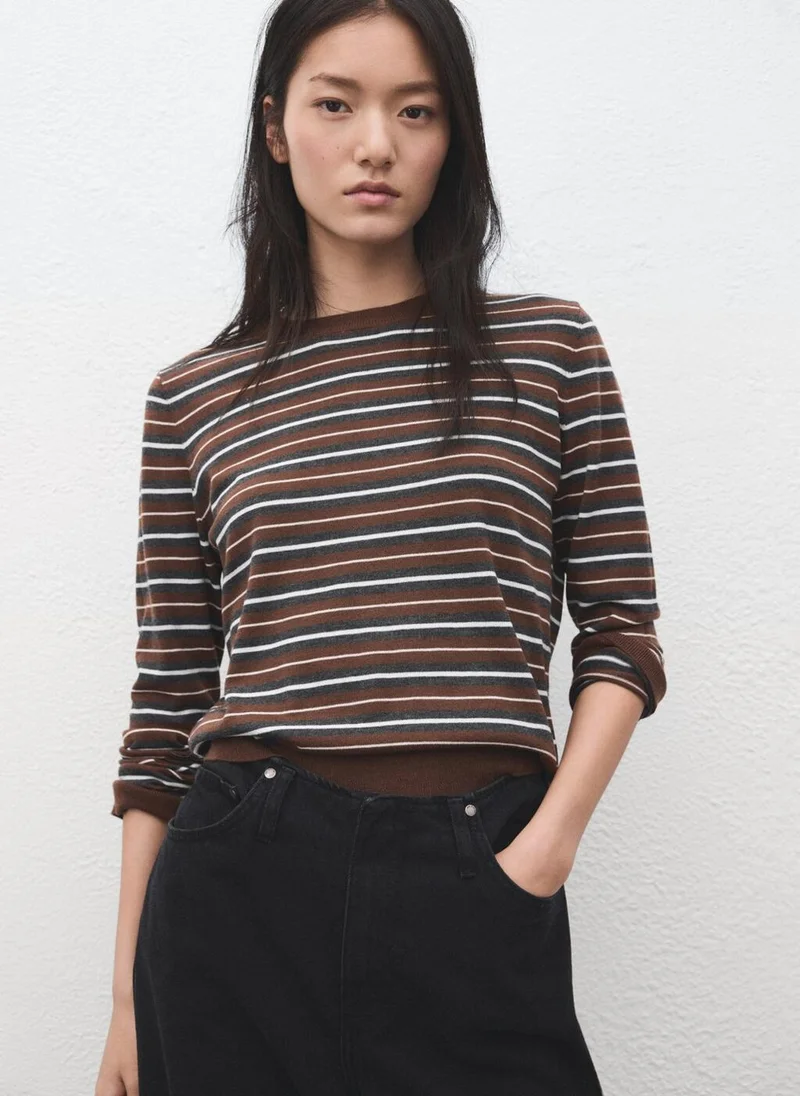 MANGO Knit striped sweater