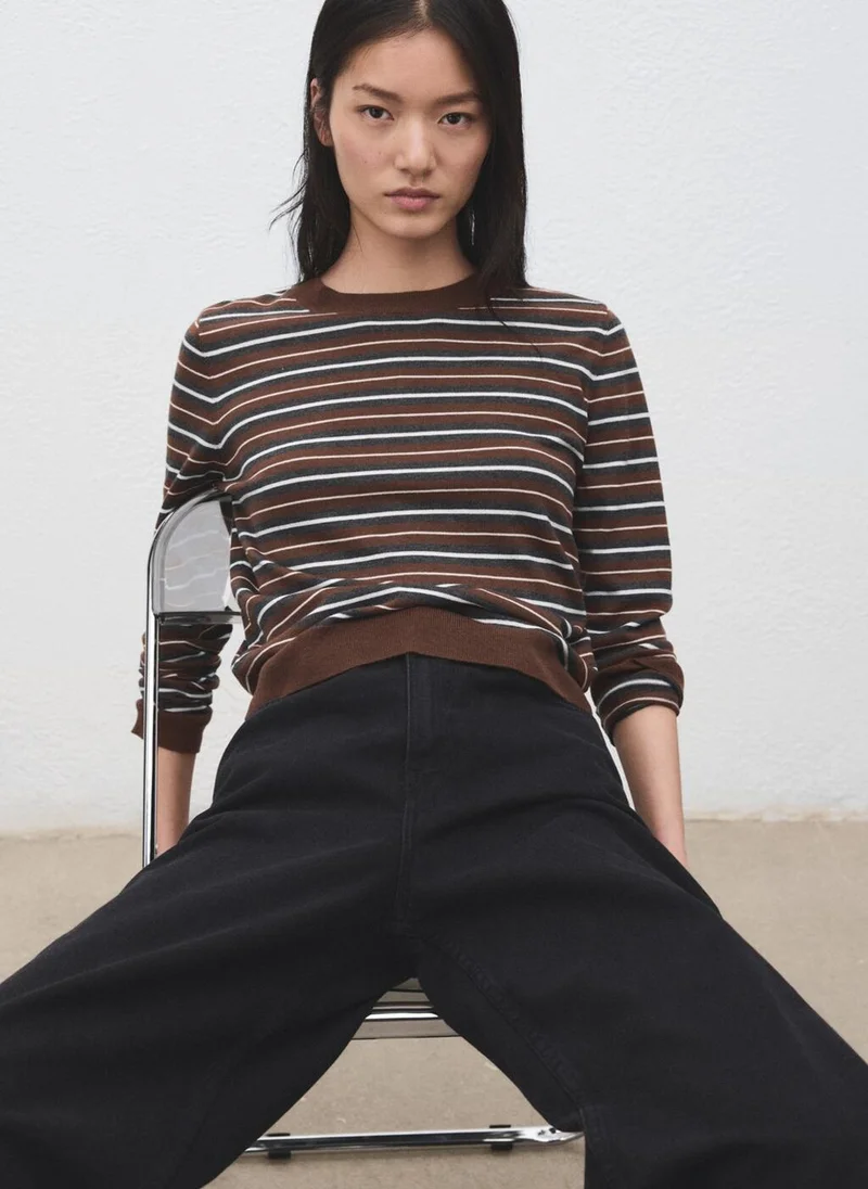 Mango  Knit striped sweater for Women | Best Price UAE