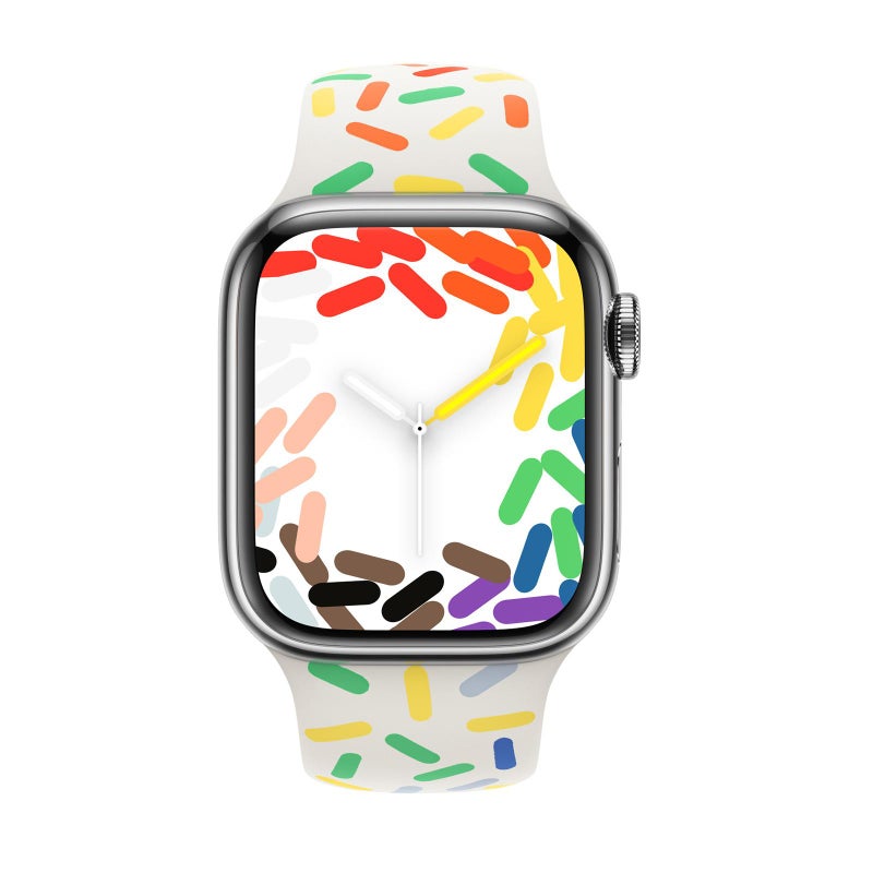 إيروريكس سوار ساعة Apple Watch 46 مم / 49 مم / 45 مم / 44 مم رياضي من السيليكون (قوس قزح) - Image 3