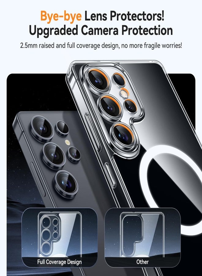 كانشن غطاء مغناطيسي من CANSHN لهاتف سامسونج جالاكسي S25 ألترا (6.9 بوصة) [متوافق مع MagSafe]، جراب حماية مقاوم للصدمات، شفاف - Image 5