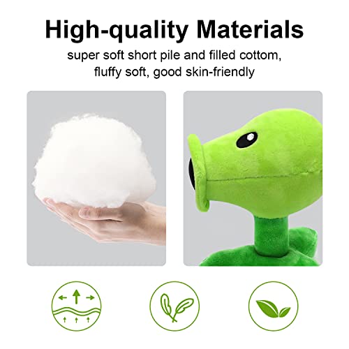 Maikerry 1 PC Plants VS Zombies Plush ToyStuffed Soft Doll Peashooter Plush ToyGreat Gifts for Kids and Fans Christmas Hallowen - Image 3