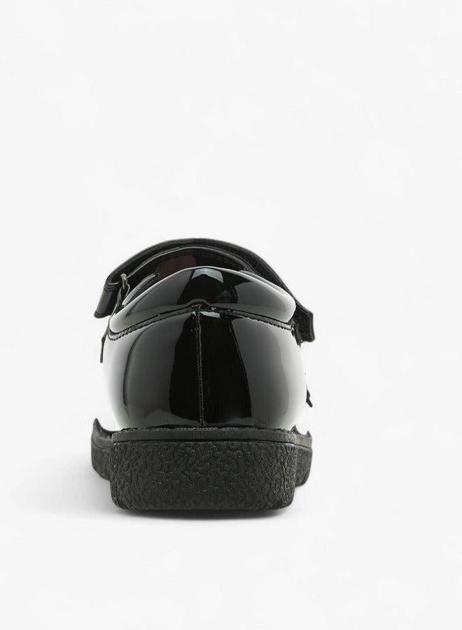 جونيورز حذاء مدرسي بناتي بتطريز زهور وإغلاق بشريط لاصق - Image 5