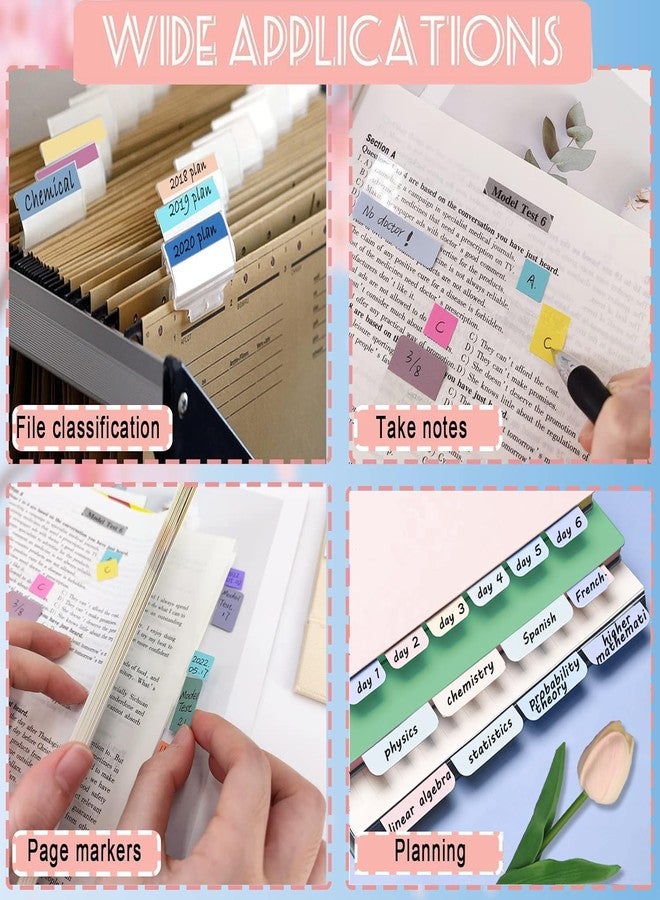 Potanro Sticky Book Tabs 360PCS Notebook Tabs Colorful Book Annotation Tabs Kit Writable Book Tabs Repositionable Color Page Markers Bible Tabs for Office Supplies - Image 3