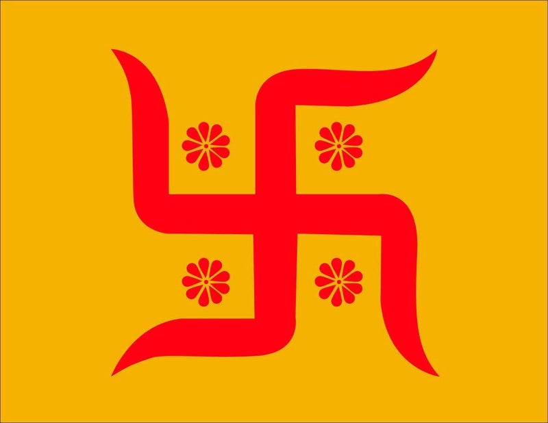 5 Ace Swastik 4 Sticker |God Sticker for Room|Religious Sticker|Sticker for any Room|HD Sticker for Home,Office,Gym Decor(12X18inch_Multicolor) - Image 4